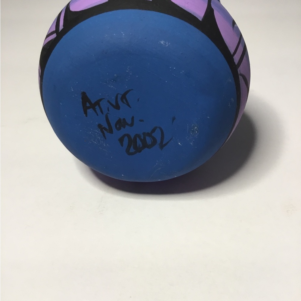 Miniature Blue Navaho Vase, signed AT VT - Picture 3 of 3